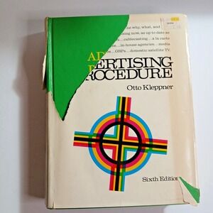VTG Otto Kleppner's Advertising Procedure 6th ed. Hardcover Marketing Textbook